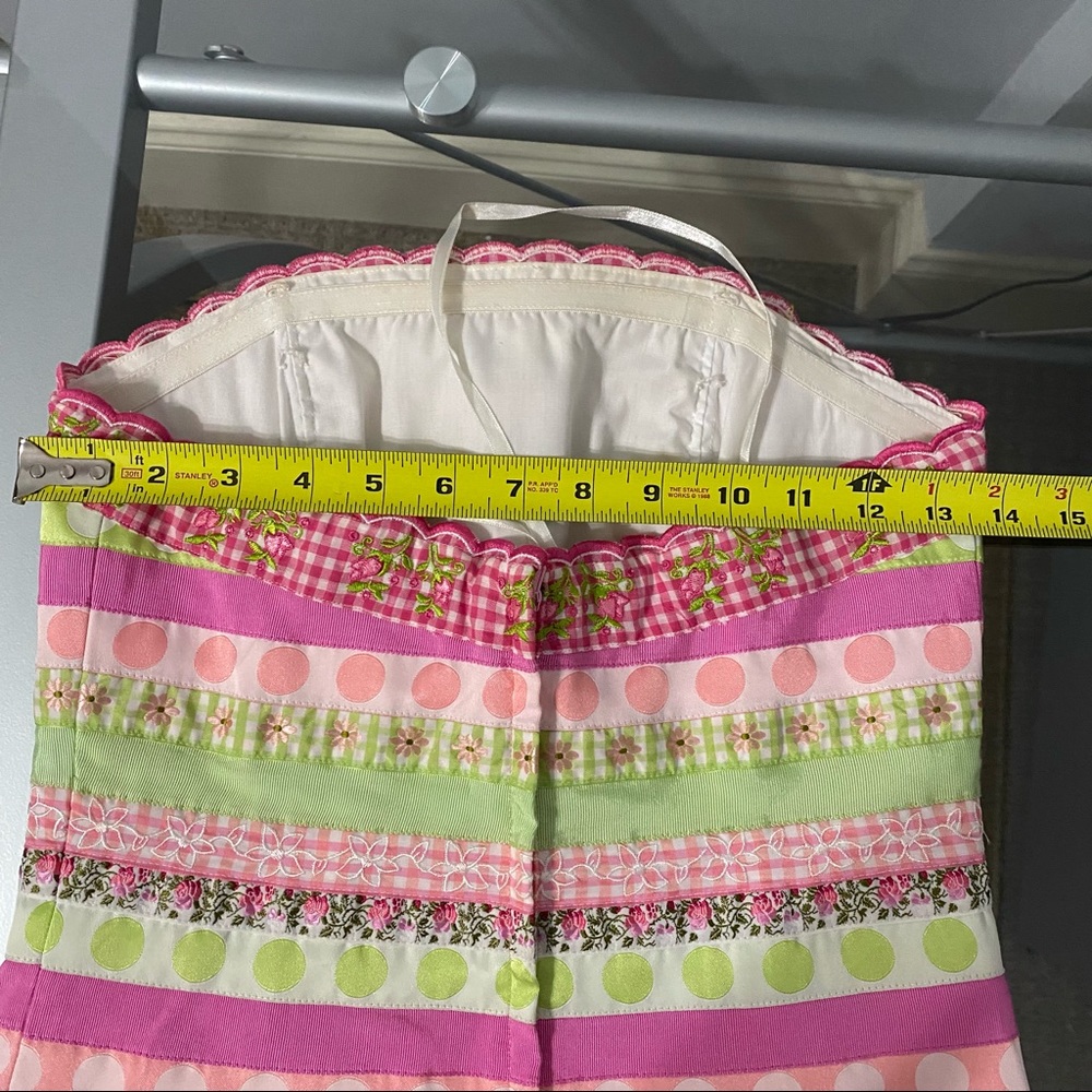 Lilly Pulitzer Strapless Patch Dress Size 0 - Picture 5 of 7